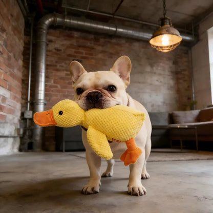 MRWJ 2026 New Yellow Duck Plush Dog Toy - Durable Chew, Interactive Chew with Quacking Sound, Companionship Sleep Pillow for Indoor Play