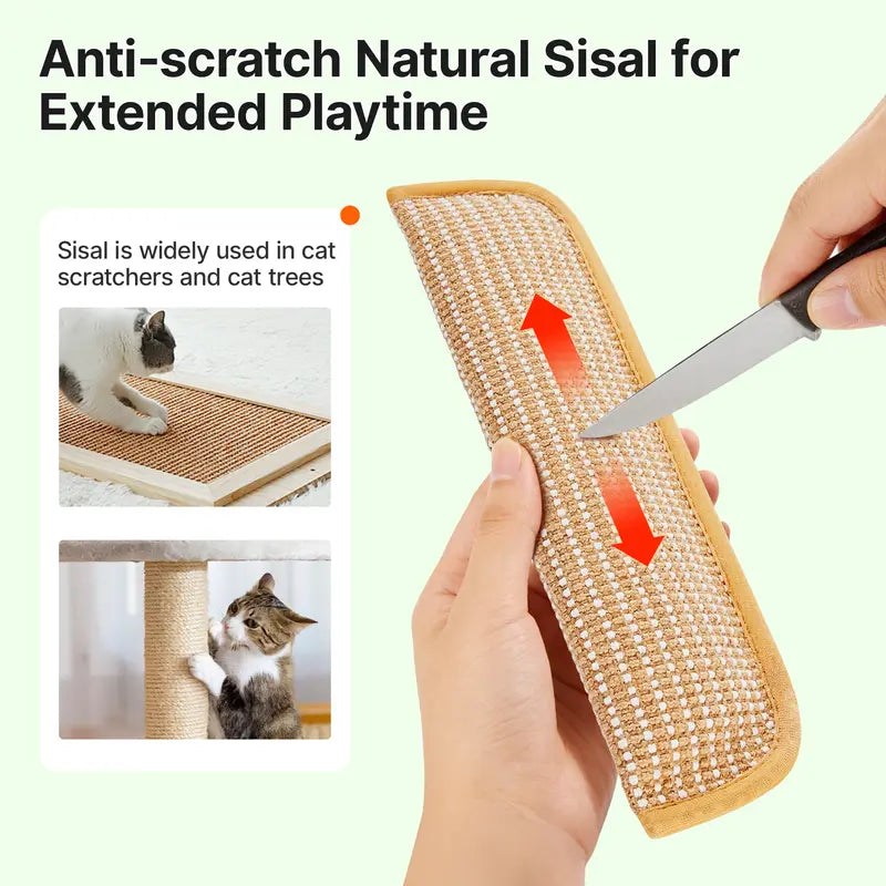Potaroma 2-Pack Woven Texture Natural Sisal Cat Kicking Toys - 13.4" Kick-Size Cozy Pillow Scratchers, Long-Lasting Indoor Interactive Chew Toys for Calming, Reduces Stress, Dental Care & Teeth Cleaning