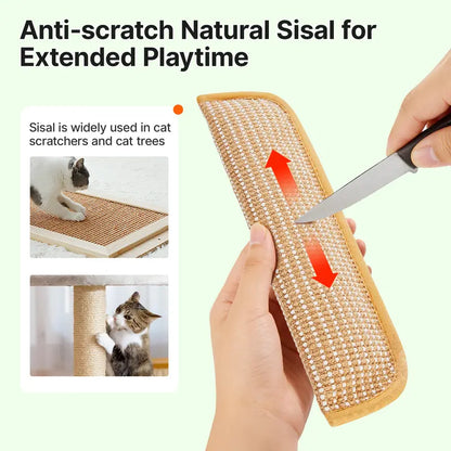 Potaroma 2-Pack Woven Texture Natural Sisal Cat Kicking Toys - 13.4" Kick-Size Cozy Pillow Scratchers, Long-Lasting Indoor Interactive Chew Toys for Calming, Reduces Stress, Dental Care & Teeth Cleaning