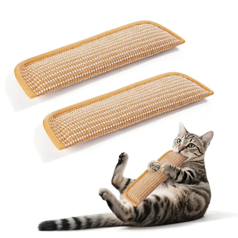 Potaroma 2-Pack Woven Texture Natural Sisal Cat Kicking Toys - 13.4" Kick-Size Cozy Pillow Scratchers, Long-Lasting Indoor Interactive Chew Toys for Calming, Reduces Stress, Dental Care & Teeth Cleaning